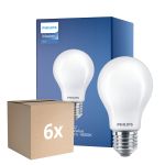 Confezione Multipack 6x Philips MASTERValue LED E27 Pera Ghiaccio 11.2W 1521lm - 940 Bianco Freddo | Miglior resa cromatica - Dimmerabile - Sostitutiva 100W