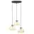 Brilliant Kaizen Luce Pendente Vetro Luce Pendente Metallo Nero Beige | 400mm - Adatto per 3x E27
