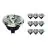 Confezione Multipack 10x Noxion Lucent Faretti LED GU10 AR111 15W 850lm 40D - 927 Bianco Molto Caldo | Miglior Resa Cromatica - Dimmerabile - Sostitutiva 75W