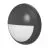 Noxion Bulkhead LED Pro V2 12/16/20W 2400lm - 830-840-865 CCT | 325mm - IP65 - Sensore di Movimento e Luce - Emergenza 3H + Palpebra Il Anello Nero