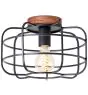 Brilliant Gwen Luce da soffitto Metallo Legna Nero | 300mm - Adatto per 1x E27