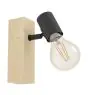 Eglo Luce Da Parete Townshend 3 Legna Acciaio Nero | IP20 - Adatto per 1x E27