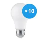Confezione Multipack 10x Bright Choice LED Bulbo E27 Pera Ghiaccio 4.9W 470lm - 830 Luce Calda -  | Sostitutiva 40W