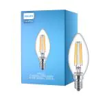 Philips Corepro LED Candela E14 Filamento Chiara 6.5W 806lm - 827 Bianco Molto Caldo | Sostitutiva 60W